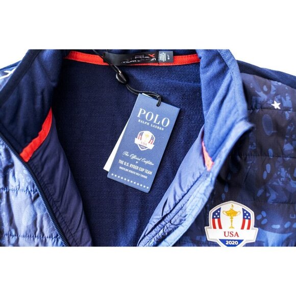 Ralph Lauren RLX Women’s Ryder Cup Team USA Full Zip Jacket Navy/Camo Large NEW - Picture 9 of 12